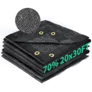 Garden 70% Shade Cloth, Resistant Sun Shade Net 20x30FT Mesh Tarp with HDPE