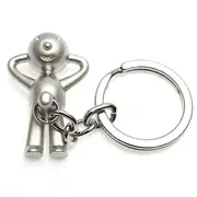 3PC Creative Silver Key Ring Chain Fob Gift
