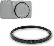 JJC GN-1 Aluminium Alloy Lens Decoration Ring, Anti-Lost Spare Accent Ring for Ricoh GRIII GRM3 GR3 HDF Camera, Replaces Ricoh GN-1 Lens Ring - Black