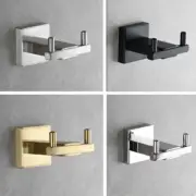 Double Holder Robe Hook for Hanging Towels Stainless Steel Wall Mount Towel Hook