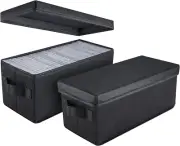 CD Storage Boxes - Pack of 2 CD Case Holder - 13.2" X5.9" X 5.3", Container Hold