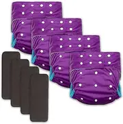 Care Yare 4 Pack Adult Cloth Diapers with Diaper Inserts Adult Diapers Women Adult Diapers Adult Diapers for Men Mens Diapers Incontinence Products Womens Diapers Adult Diaper Pañales para Adultos