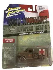 Johnny Lightning WWII Warriors GMC WC54 Ambulance Liberation From Buchenwald