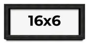 16x6 Shadow Box Black Rustic Barnwood Display Frame | 1.125 Inch Deep | 0.875 I