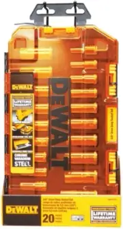 DEWALT DWMT73812 20 Piece 3/8" Drive Deep Combination Socket Set METRIC / SAE