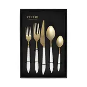 Vietri Ares Oro & White Five-Piece Place Setting Set of 4