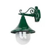 Monaco Exterior Wall Light Straight Arm Green Aluminium - 15815