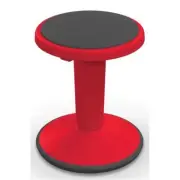 MooreCo 14-18" Plastic Hierarchy Height Adjustable Grow Short Stool in Red