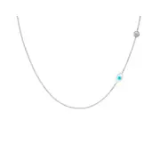 ANYCO Necklace 925 Silver Evil Blue Eye Pendant Protection Gift Jewelry for Women