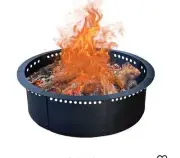 Outdoor 35-Inch Outer/31-Inch Inner Fire Pit Ring Smokeless,Duty Solid Metal ...