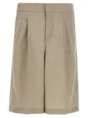 [Pt Torino] Pt Torino-Techno Wool Bermuda Shorts Bermuda E Short Beige-Uomo 48IT Beige
