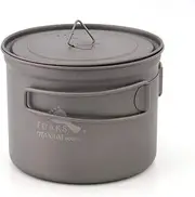 TOAKS Titanium Camping Pot 550ml 650ml 750ml 800ml 900ml (900ml[POT-900-D115])