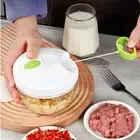Food Shredder Processor Mini Manual Rope Garlic Cutter Meat Mincer Vegetable Oni