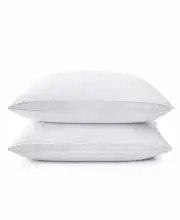 Unikome 2 Pack Medium Soft Goose Down and Feather Gusseted Queen White Pillow