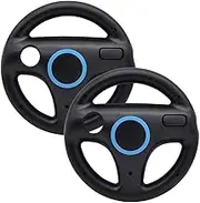 Beastron Racing Wheel Compatible with Wii and Wii U Racing Games - 2 Pack, Black