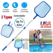 Swimming Pool Skimmer Net Aluminum Frame Leaf Rake Cleaner Tool Mesh Bag Pond