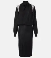 [Alaia] Alaïa Cut Out midi dress AU 8 black