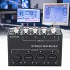 CX400 Mini Passive Stereo Mixer Mini Portable Stereo 4 Channel Mixer GR