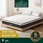 Giselle Bedding 21cm Mattress Euro Top Memory Foam Bed Medium Firm King