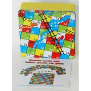 WoodenSnake Ladder Game in Tin