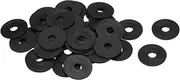 uxcell 40Pcs M8 Nylon Flat Washers 8mm ID 30mm OD 2mm Thick Plain Washer Grommets Plastic Sheet Gasket Fastener Sealing Spacer Gasket Ring, Black