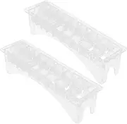 HAMPPLIES 2Pcs Comb Storage Organizer Durable Hair Tool Case for Guide Combs Practical Storage for Hairdressers and Salons Efficient Organization for Quick Access