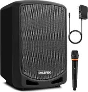 Pyle Bluetooth Karaoke PA Speaker - Indoor/Outdoor Portable Sound System with Wireless Mic, Audio Recording, Rechargeable Battery, USB/SD Reader, Stand Mount - for Party, Crowd Control - PSBT65A