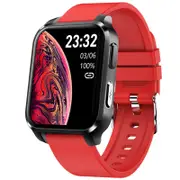 E90 Smart Watch Bluetooth Call Full Touch Woman Man Fitness Heart Rate Blood Pressure Monitoring ECG Sport Waterproof Smartwatch - Red