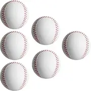 Baisidiwei Soft Baseballs, Foam Baseballs for Kids Teenager Players Training Balls 6 Pcs Foam Baseballs Training Balls for Hitting and Indoor or Outdoor Play（White）