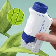 60-120X Mini Handheld Microscope Pocket Microscope for Experiment (Blue) AU