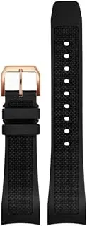 [BCMCBV] Rubber Watch Strap 22mm For Iwc IW390502 IW390209 Watchband Folding Clasp Curved End Wristwatches Belt
