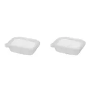 2x Progressive Softbox 2-Cup/470ml Divided Silicone Container Storage Clear