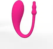 Silent Vibrating Portable Vagina APP Control Vibrators Clitoris Massage Vibrating Egg G Spot Anal Massage Sex Toys for Women Panties Wearable Jump Egg (Rose red)