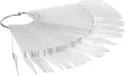 Ipetboom Nail Art Display Set 50pcs Fan Shape Nail Tips Palette Display Boards for Manicure Practice