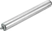 sourcing map Stainless Steel Conveyor Roller 2" Diameter 16" Length Gravity Transmission Replacement Part Galvanized End (Silver)