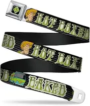 [Buckle-Down] Seatbelt Buckle Belt, Shaggy Mystery Machine Hot Boxed Baked Black/Grey/Green
