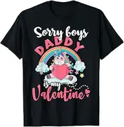 [X.Style] Daddy is My Valentine Day Outfit Teen Baby Girl Toddler ds303 T-Shirt (S) Black