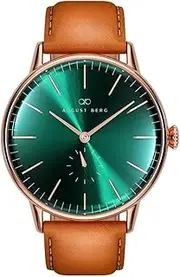 [August Berg] Serenity Greenhill Rose Gold | Light Brown Leather - 40mm