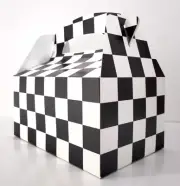 Checkered Flag Race Car Birthday Party Cardboard Loot Treat Favour Boxes x 4