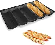 Baguette Pan, Nonstick Perforated Silicone Bread Pan, 5 Slots French Bread Baking Pan