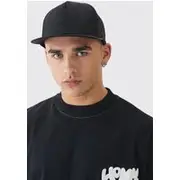 Mens Satin Snapback In Black