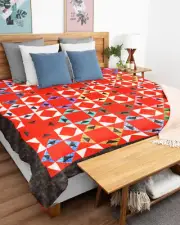 Handmade Patchwork Scrap Star design FINISHED QUILT Great masculine Look !