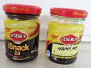 2 COLLECTABLE VEGEMITE JARS "Name Me" & iSnack 2.0 One empty, one with Vegemite