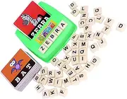 HONMEET 1 Set English Letter Machine Vocabulary Puzzle Game for Letter Tiles Cards Random Color Interactive Learning for Vocabulary Development and Fun Random Color