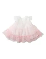 [Bebe by Minihaha] Festive Gradient Spot Dress in Pink