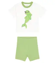 [Mini Rodini] Mini Rodini Baby Dolphin T-shirt and shorts set M 6-9 green