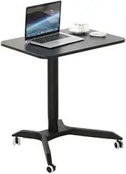 Portable Overbed Chair Stand Portable Bed Sofa End Side Snack Table Training Home Bedside Laptop Overbed Table715*485 * 680mm,Black