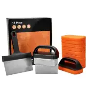 Griddle Cleaning Kit for Blackstone, 15-Pieces Flat Top Grill Accessories Cle...