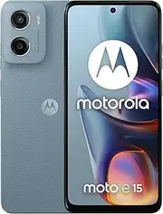 [Motorola] Moto E15 Dual-SIM 64GB ROM + 2GB RAM (GSM Only | No CDMA) Factory Unlocked 4G/LTE Smartphone (Misty Blue) - International Version