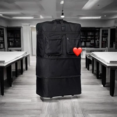 40" Expandable Rolling Duffle Bag Wheeled Spinner Suitcase Luggage